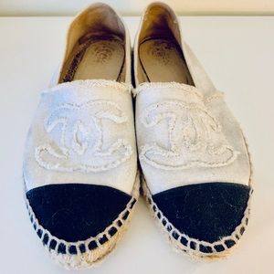 Chanel Two-tone Canvas Espadrilles